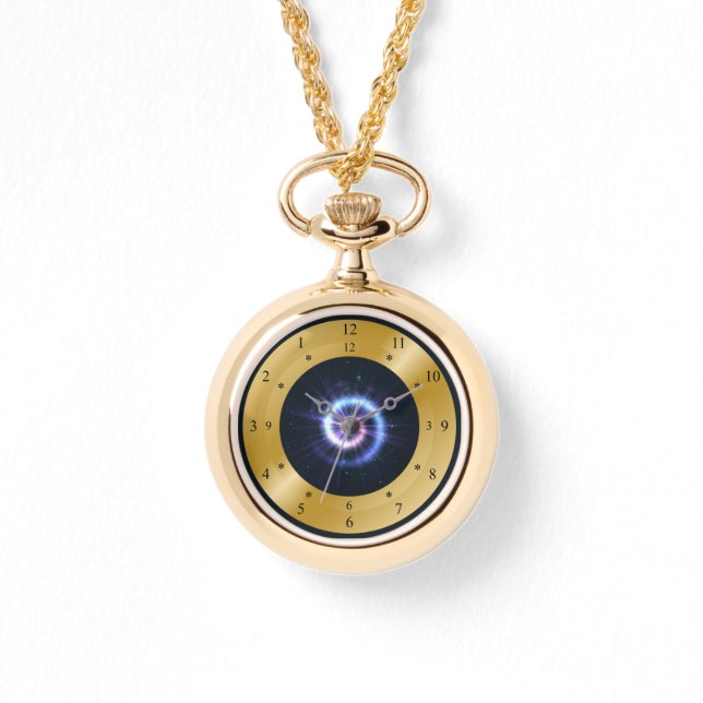 Time Machine ~ Energy Blue Spiral ~ Zeitreise Armbanduhr (Vorderseite)