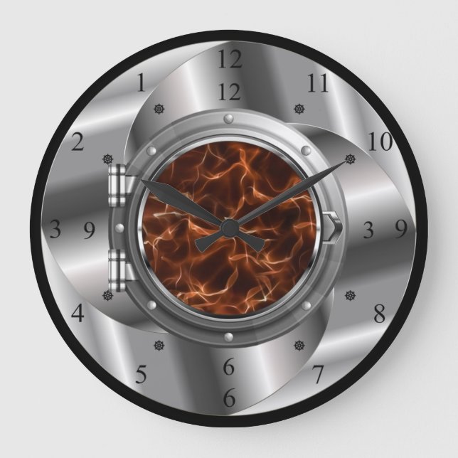 Time Machine Portal ~XZZ 03~Time/Space/Continuum ~ Große Wanduhr (Vorderseite)