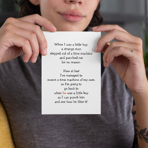 Time Machine Travel Funny Future Sci-Fi Joke Spaß Feiertagskarte