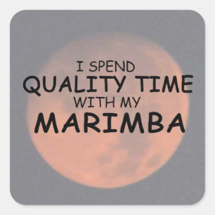 Time Marimba Square Sticker