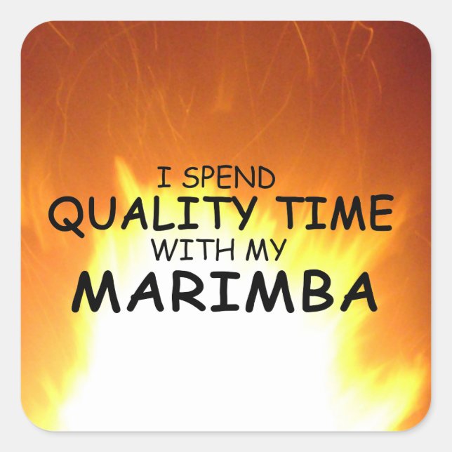 Time Marimba Square Sticker (Vorderseite)