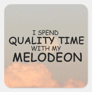 Time Melodeon Square Sticker
