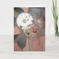 Time Piece on Leather Grußkarte