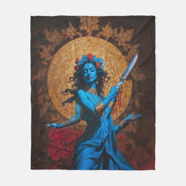 Time’s Gentle Mother Kali Fleecedecke (Vorderseite)