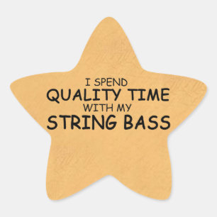 Time String Bass Star Sticker