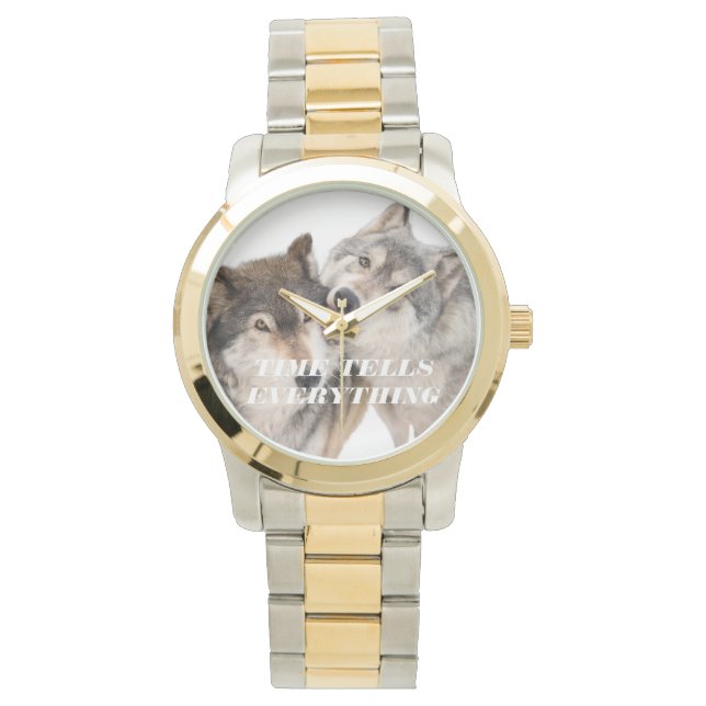 TIME TELLS IT ALL ARMBANDUHR (Vorderseite)