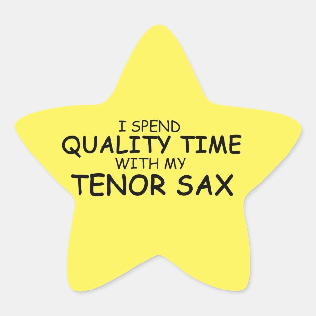 Time Tenor Sax Star Sticker (Vorderseite)