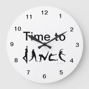 Time to Dance Dancers Silhouettes Wall Clock Große Wanduhr
