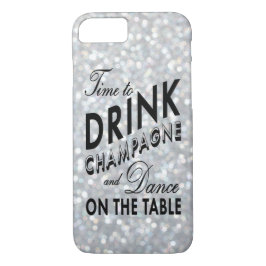 Time to Drink Champagne auf Silver iPhone 7 Fall Case-Mate iPhone Hülle