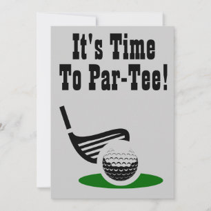 Time To Par-T-Shirt Golf 80. Geburtstagsparty Einl Einladung