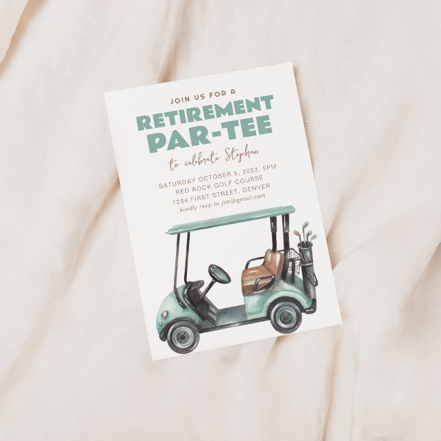 Time to Par-T-Shirt Golf Rentirement Party Einladu Einladung (Von Creator hochgeladen)