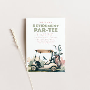 Time to Par-T-Shirt Golf Rentirement Party Einladu Einladung