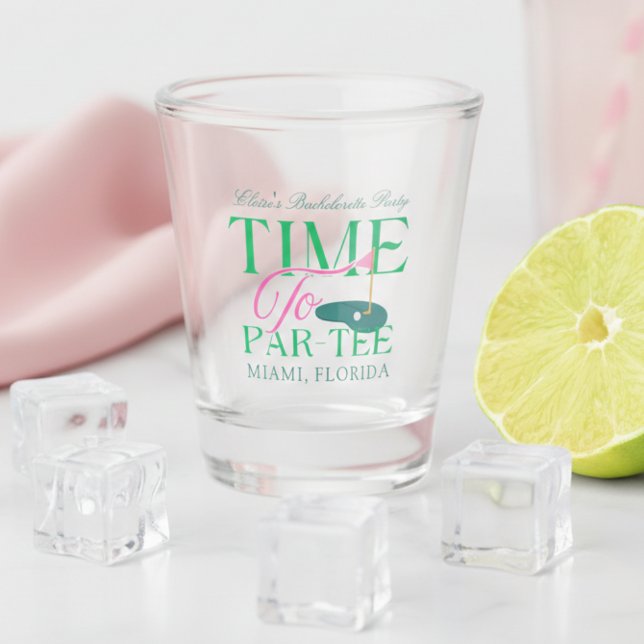 Time to Par-Tee Golf Bachelorette Schnapsglas (Time to Par-Tee Golf Bachelorette Shot Glass)