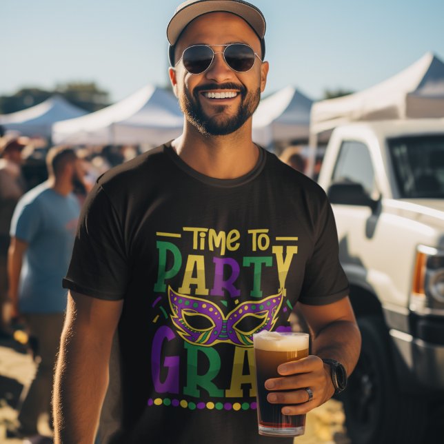 Time to Party Gras, Funny Mardi Gras T-Shirt (Von Creator hochgeladen)