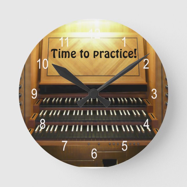 Time to practice musicians wall clock runde wanduhr (Vorderseite)