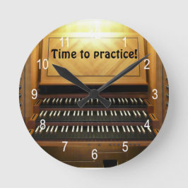 Time to practice musicians wall clock runde wanduhr