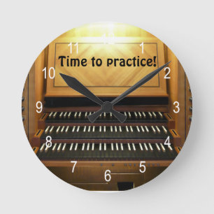 Time to practice musicians wall clock runde wanduhr