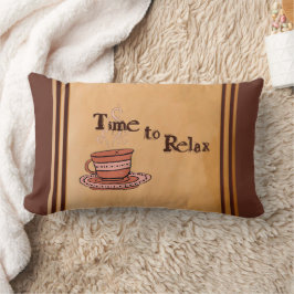 Time to Relax "Chocolate Bar" Brown Lumbar Pillow Lendenkissen