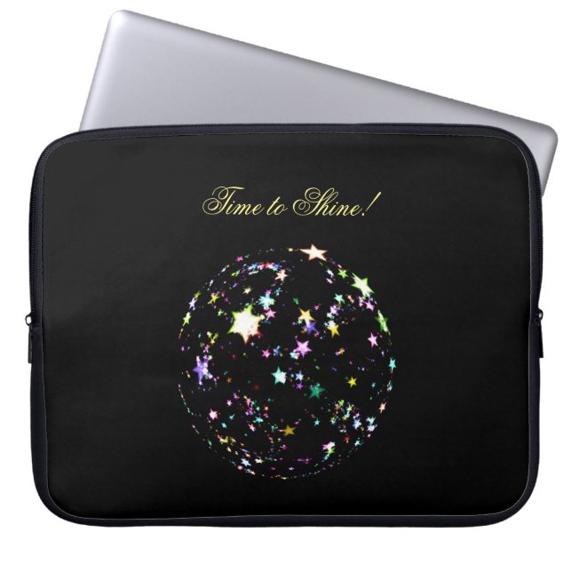 "Time to Shine" Notebook-Fall Laptopschutzhülle (Vorderseite)