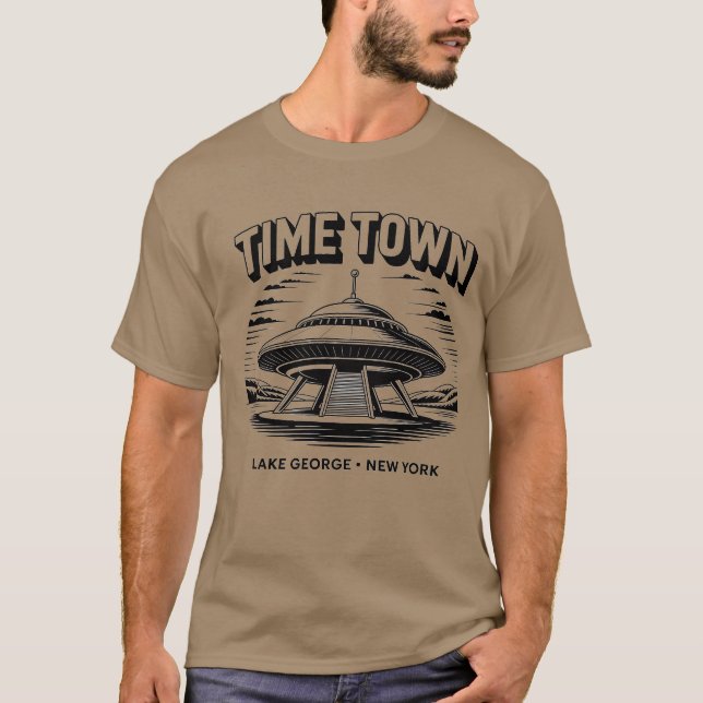 Time Town Lake George, NY Retro 80er T-Shirt (Vorderseite)