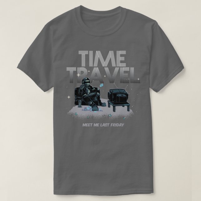 Time Travel Space Teleportation Traveler Astronaut T-Shirt (Design vorne)