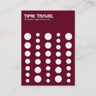 Time Travel v1.2 - White on Dark Red 65001d Visitenkarte