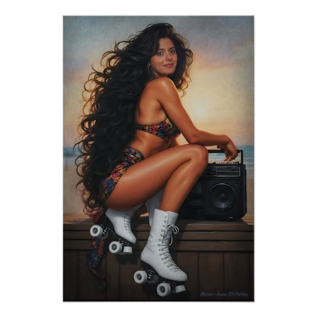 Time Traveler: 80s Roller Skate Dreams Poster (Vorderseite)