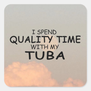 Time Tuba Square Sticker