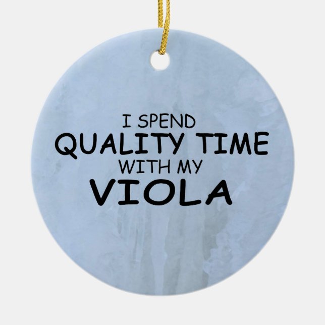 Time Viola Keramik Ornament (Vorne)