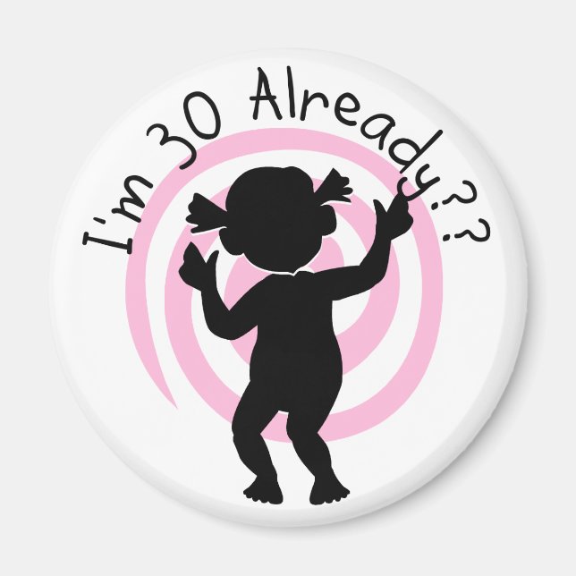 Time Warp 30 Bereits T - Shirt und Geschenke Magnet (Vorne)