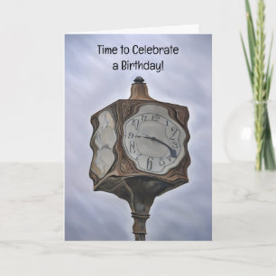 Time Warp Uhr Funny Birthday Wiggle Out Card Karte