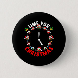 Time Xmas Kostüm Volleyball Ausrüstung als Uhr Fu Button