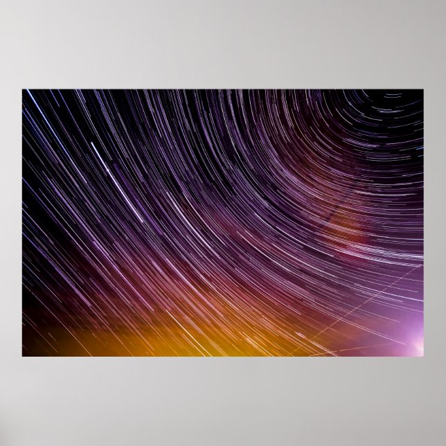 Timelapse-Foto des Sternenhimmels Poster (Vorne)