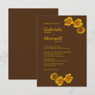 Timeless Beauty Blossom California Poppy Wedding Einladung