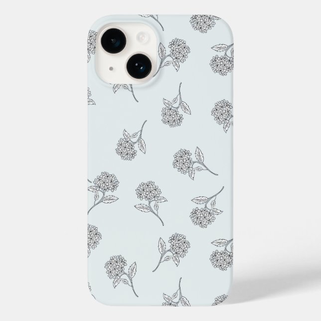 Timeless Botanical Bloom Soft Grey Case-Mate iPhone Hülle (Rückseite)