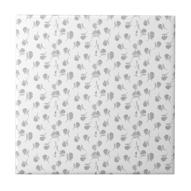 Timeless Botanical Bloom Soft Grey Fliese (Vorderseite)