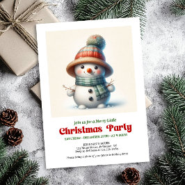 Timeless cartoon snowman invite festive printable einladung