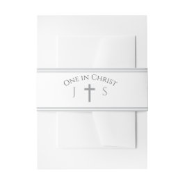 Timeless Catholic Monogrammed Einladungsbanderole