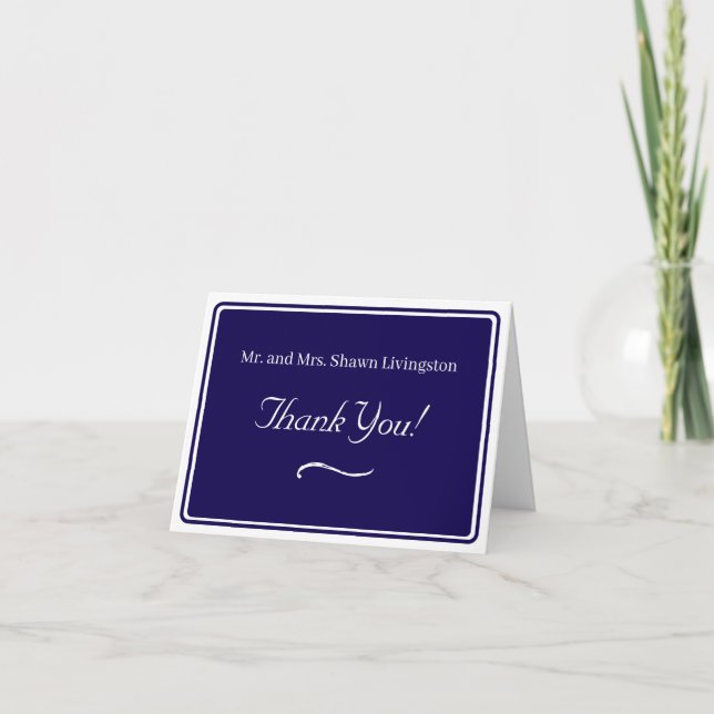 Timeless Catholic Monogrammed Wedding  Dankeskarte (Vorderseite)