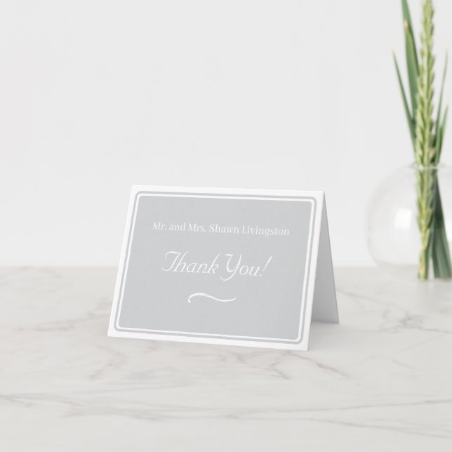 Timeless Catholic Monogrammed Wedding  Dankeskarte (Vorderseite)