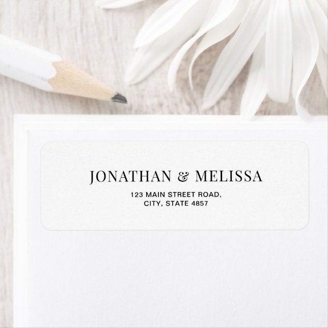 Timeless Classic Black Typography Wedding Address (Insitu)