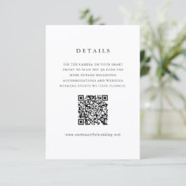 Timeless Classic QR Code Formal Wedding Begleitkarte