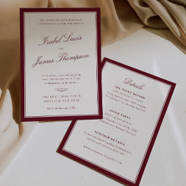 Timeless Elegance All-in-one Wedding Einladung