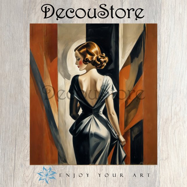 Timeless Elegance – Vintage Fashion Illustration Seidenpapier (Von Creator hochgeladen)