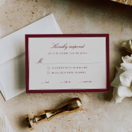 Timeless Elegance Wedding RSVP Karte