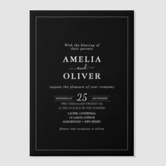 Timeless Elegant Black & White Minimalist Wedding