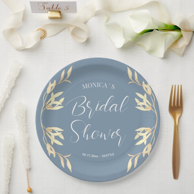 Timeless Floral Symphony Brautparty Pappteller (Hochzeit)