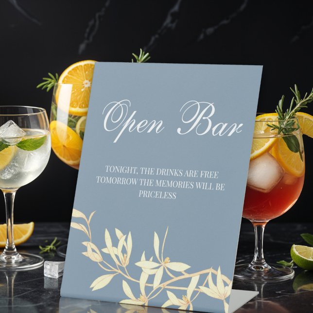 Timeless Floral Symphony Open Bar Sockelschild (Von Creator hochgeladen)