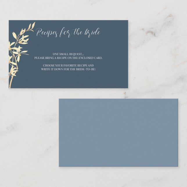 Timeless Floral Symphony Recipe Anfrage Mitteilungskarte (Vorne/Hinten)