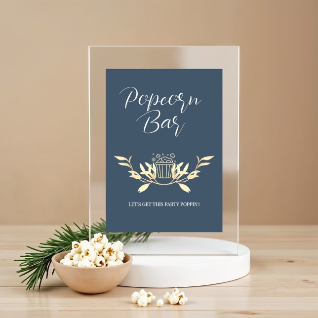 Timeless Floral Symphony Wedding Popcorn Bar sign Poster (Von Creator hochgeladen)